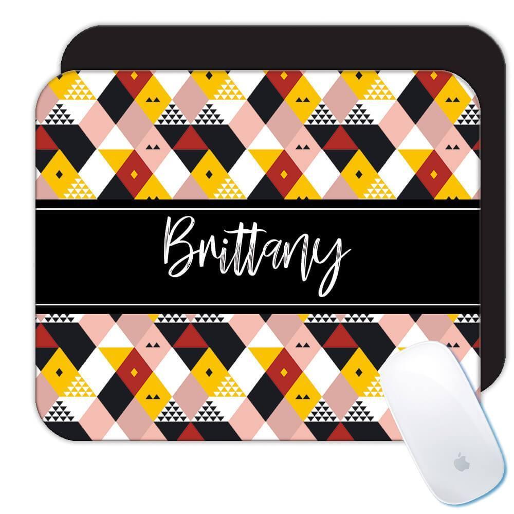 Gift Mousepad : Losange Modern Shape Red Yellow Home Decor Abstract Pattern