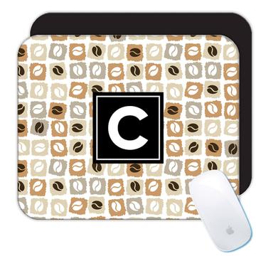 Coffee Beans Squares : Gift Mousepad Pattern Lover Latte Kitchen Wall Decor Cup
