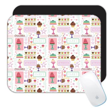Cakes Happy Birthday Pattern  : Gift Mousepad