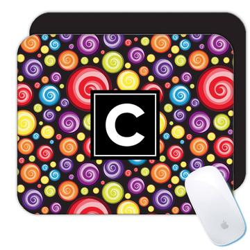 Lollipop Circles : Gift Mousepad Polka Dots Colorful Pattern Abstract For Kids Children