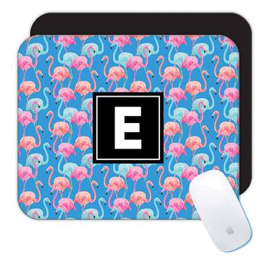 Watercolor Flamingos : Gift Mousepad Cute Pattern Exotic Birds For Girl Friend Room Decor