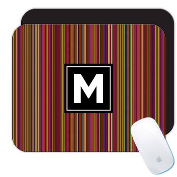 Abstract Stripes Pattern : Gift Mousepad Vertical Lines Colorful Art Print For Him Home Decor