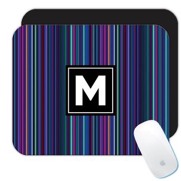 Abstract Stripes Pattern : Gift Mousepad Seamless Vertical Lines Art Print For Him Father Plaid