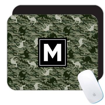 Camouflage Camels : Gift Mousepad Military Style Hunter Green Pattern Fathers Day Desert