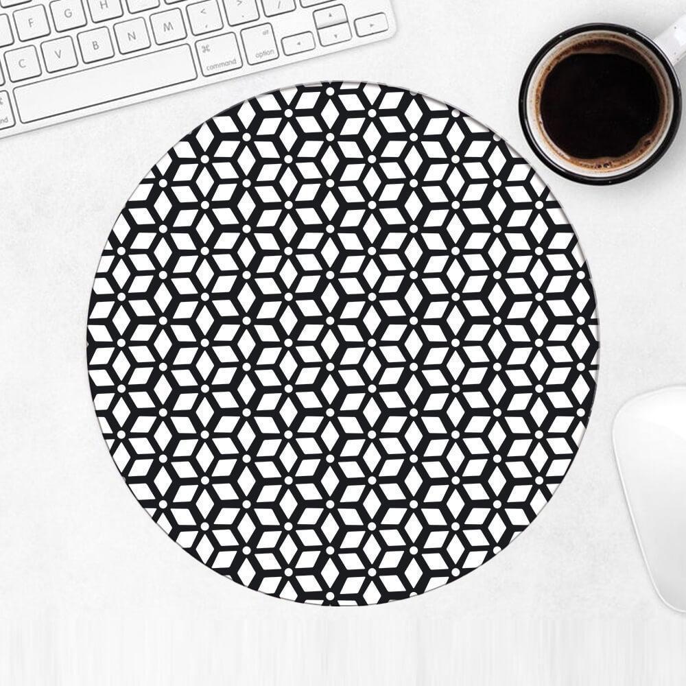 Gift Mousepad : Abstract Design Black Modern Home Decor Scandinavian