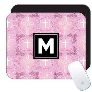 For Your First Communion : Gift Mousepad Pattern Girl Teenager Christian Catholic Cross