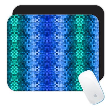 Colorful Blue Cubes : Gift Mousepad Seamless Abstract Pattern Rainbow Colors Kids Room Decor