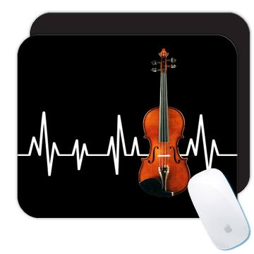 Violin Heartbeat : Gift Mousepad Violinist