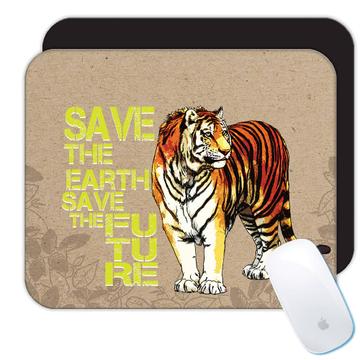 Tiger Nature Eco Ecology : Gift Mousepad Wild Animals Wildlife Fauna Safari Species Ecological