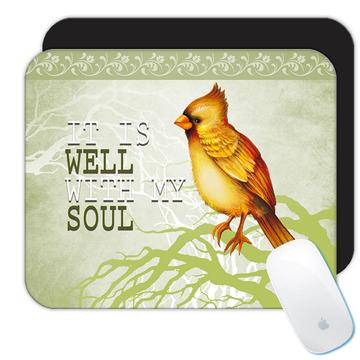 Well With My Soul : Gift Mousepad Bird Grieving Lost Loved One Grief Healing Rememberance