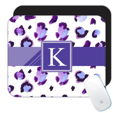 Animal Print : Gift Mousepad Flower Purple Personalized Name Fashion