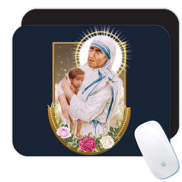 Mother Teresa Child : Gift Mousepad Baby Saint Catholic Madre Christian Roses Love