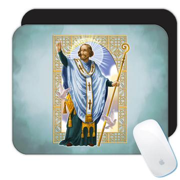 Saint Januarius : Gift Mousepad San Gennaro Catholic Church Christian Religion Staff