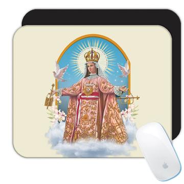 Our Lady Of Mercy : Gift Mousepad Mercedes Catholic Church Saint Christian Doves Flower