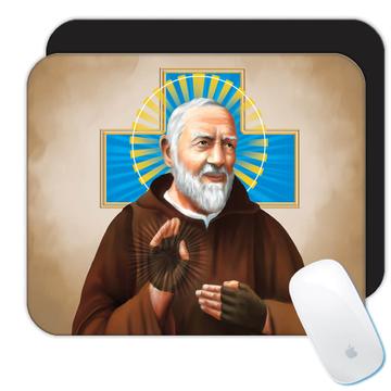 Saint Pio Of Pietrelcina Cross : Gift Mousepad Padre Catholic Religious Christian Church