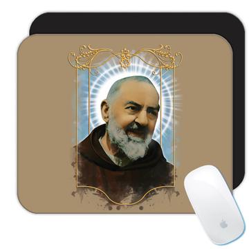 Saint Pio Of Pietrelcina : Gift Mousepad Catholic Religious Padre Christian Church