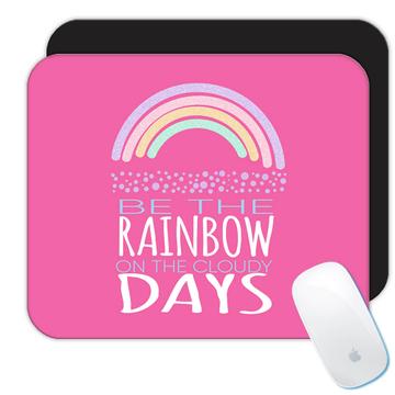 Boho Rainbow : Gift Mousepad Baby Girl Room Decor Raindrops Polka Dots Cute Sweet Shower