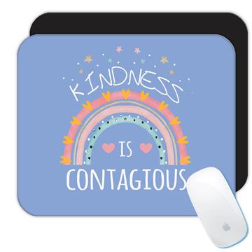 Kindness Boho Rainbow : Gift Mousepad Stripes Childish Art Print Hearts Stars Nursery Decor