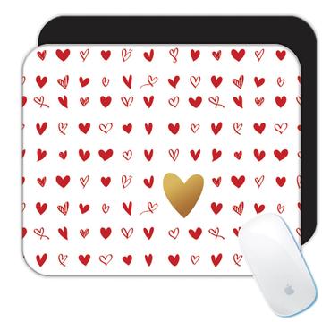 Cute Hearts Print : Gift Mousepad Valentines Day Love You Art For Engagement Party Bride Groom
