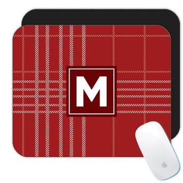 Personalized For Him Her : Gift Mousepad Custom Name Abstract Tartan Print Boss Coworker