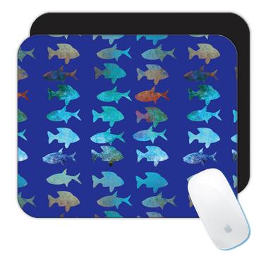 For Fisher Fish Print : Gift Mousepad Cute Fishing Lover Christian Faith Kids Children Art Decor