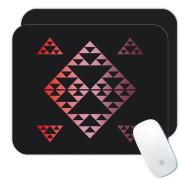 Triangle Print Tribal Design : Gift Mousepad Custom Personalized Birthday Favor Coworker Home Decor
