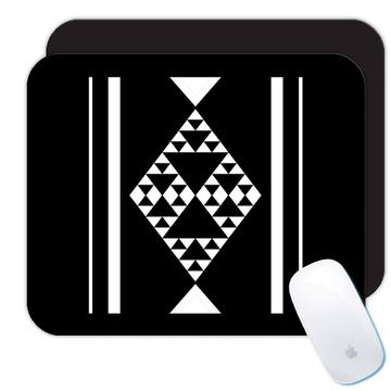 Tribal Black And White : Gift Mousepad Fun Design For Home Kitchen Decor Abstract Print Coworker