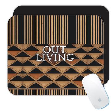 Fun Design Abstract Print : Gift Mousepad Out Living Stripes Triangle Trends Fashion Coworker Friend