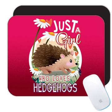 For Girl Hedgehog Lover : Gift Mousepad Cute Animal Forest Teenager Kids Children Birthday Favor