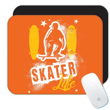 Skater Life Skating : Gift Mousepad For Skateboarder Skateboarding Sport Teenage Boy Trendy Graffiti