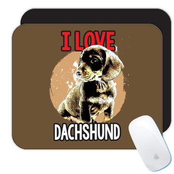 For Dachshund Dog Owner Lover : Gift Mousepad Dogs Animal Pet Photo Art Print Love Cute Puppy