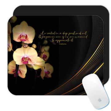 Orchids Photo Confucius : Gift Mousepad Orchid Lover Flower Quote For Her Mother Coworker