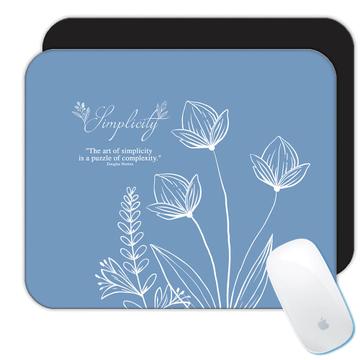 Lotus Silhouette Art Print : Gift Mousepad Flowers Nature Cute Delicate Birthday Decor Best Friend
