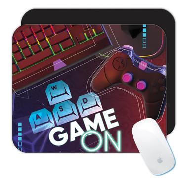 Game On Art Print : Gift Mousepad For Video Lover Player Teenager Kid Birthday Computer