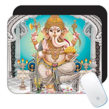 Ganesh For Housewarming : Gift Mousepad Hindu God Indian Religion Vintage Poster Home Decor