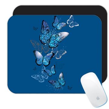 Blue Butterflies  : Gift Mousepad Butterfly