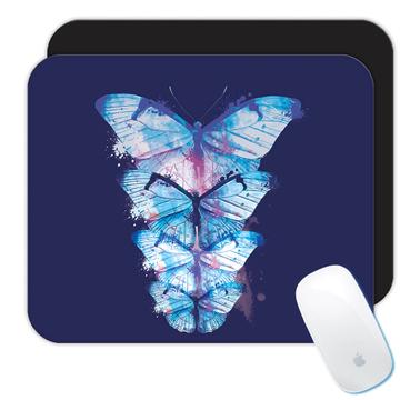 4 Blue Butterfly  : Gift Mousepad Art