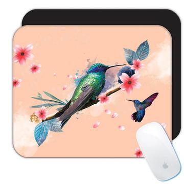 Hummingbird  : Gift Mousepad Colibri Flowers