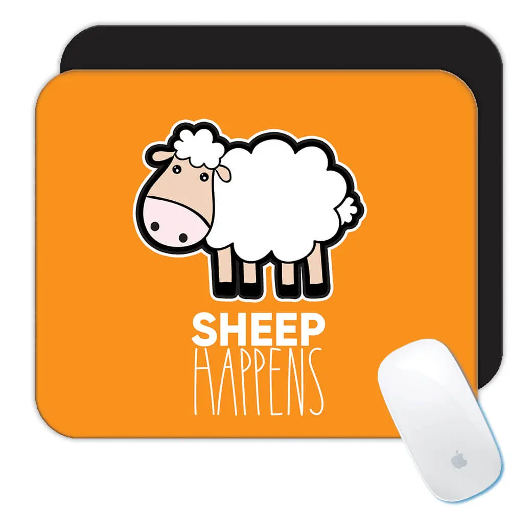 Sheep Happens  : Gift Mousepad Kawaii