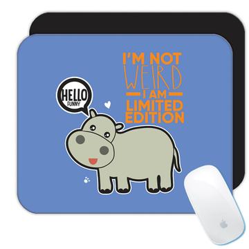 Hippo Kawaii Hippopotamus  : Gift Mousepad Not Weird