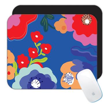 Colorful Graphic Flowers  : Gift Mousepad