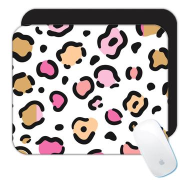 Pink Leopard Animal Print  : Gift Mousepad