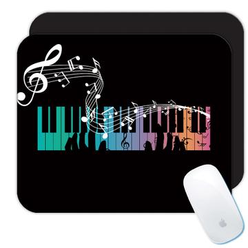 Colorful Piano Music : Gift Mousepad Inspirational Quote