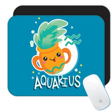 Kawaii Aquarius Zodiac : Gift Mousepad Sign Horoscope