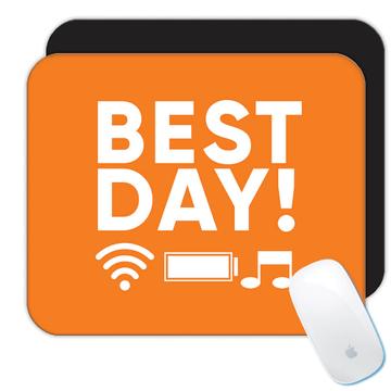 Geek Battery Wifi : Gift Mousepad Best Day