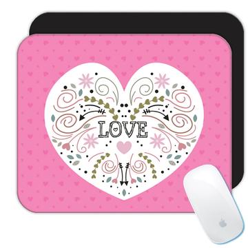 Heart Love : Gift Mousepad Valentines