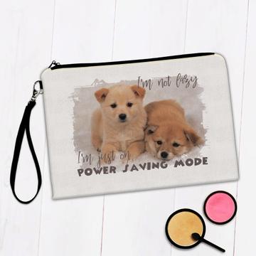 Shiba Inu Not Lazy : Gift Makeup Bag Dog Puppy Power Save Mode Pet Animal Cute