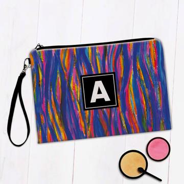 Painted Stripes Bands : Gift Makeup Bag Seamless Abstract Lines Pattern Artist Handmade Home