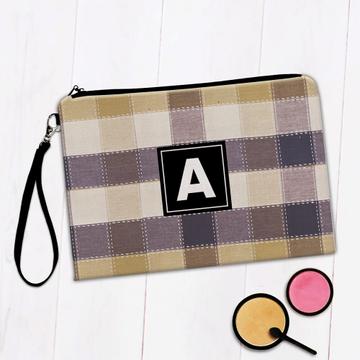 Classic Tartan Pattern : Gift Makeup Bag Stitches Squares Abstract Seamless Grandpa Dad Kitchen