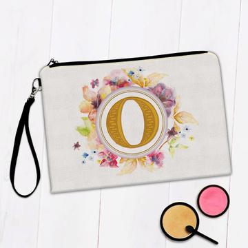 Monogram Letter O : Gift Makeup Bag Name Initial Alphabet ABC